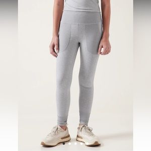 Athleta Girl High Rise SoftLuxe Tight. Color: Slate Grey Heather. Size XXL/16.